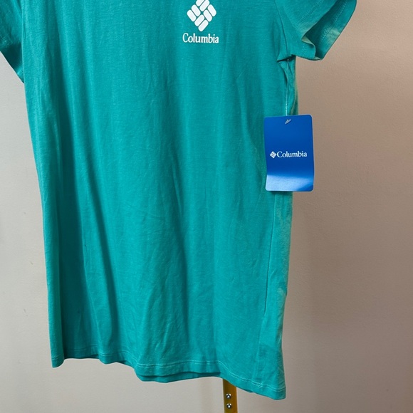 Columbia Women's Aqua Short Sleeve Tee NWT S - Picture 5 of 10